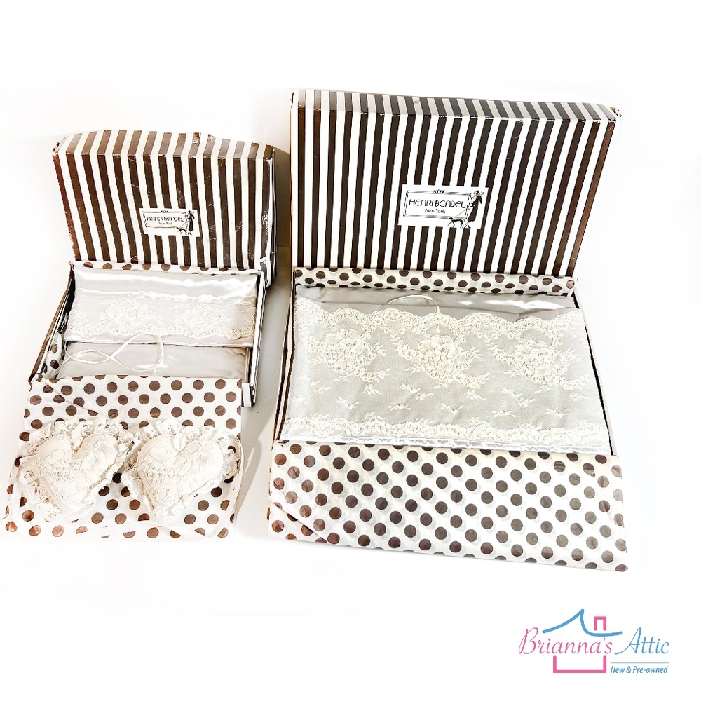 Henri Bendel luxury handmade lingerie, Travel, Bride's lingerie bag. 3 pieces